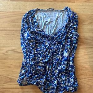 Blue peacock color shirt